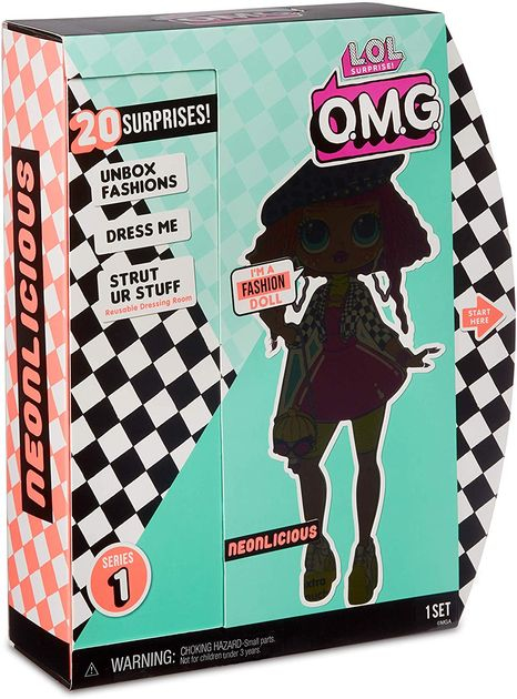Кукла ЛОЛ Сюрприз Леди Неон L.O.L. Surprise! O.M.G. Neonlicious Fashion Doll  560579 изображение 4