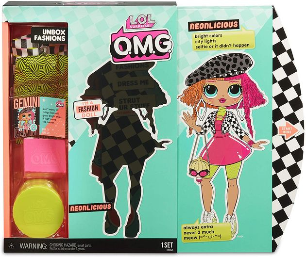 Кукла ЛОЛ Сюрприз Леди Неон L.O.L. Surprise! O.M.G. Neonlicious Fashion Doll  560579 изображение 6