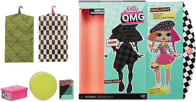 Кукла ЛОЛ Сюрприз Леди Неон L.O.L. Surprise! O.M.G. Neonlicious Fashion Doll  560579 изображение 8