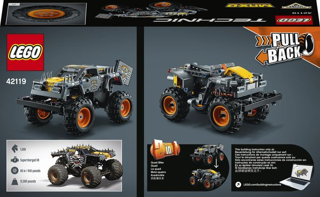 Конструктор Лего Джип (230 дет) Lego Technic Monster Jam Max-D 42119 изображение 3