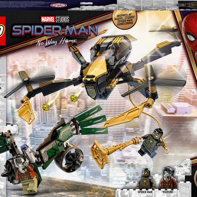 Конструктор Лего Дуэль дронов Человека-Паука Lego (198 дет) Super Heroes Marvel 76195 изображение 