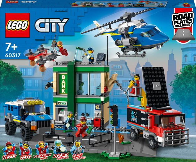 Конструктор Лего Погоня полиции в банке Lego City (915 дет) изображение 