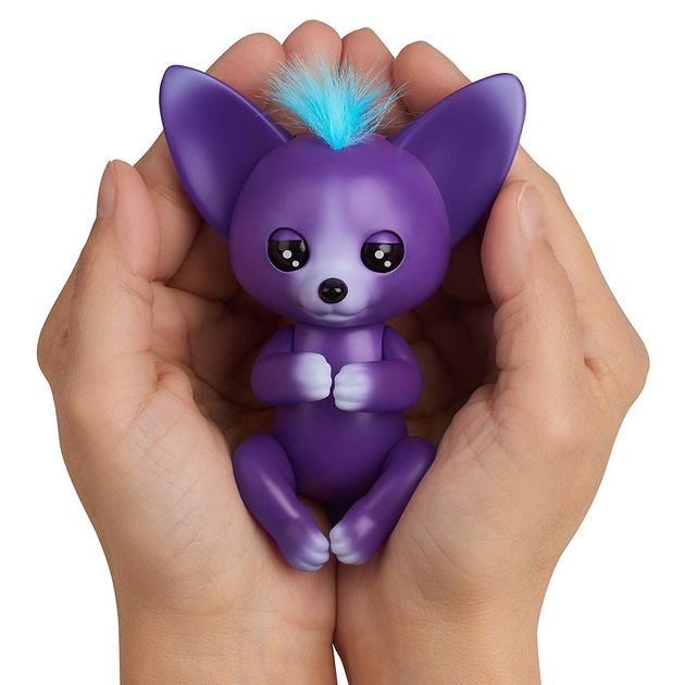 Интерактивная лиса Сара Фингерлинг WowWee Fingerlings - Interactive Baby Fox - Sarah (фиолетово-синий)