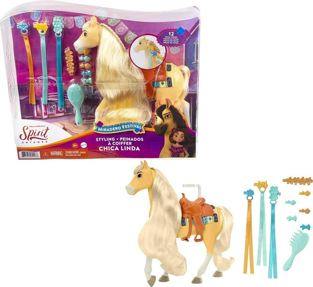 Лошадка для кукол Чика Линда Mattel Spirit Untamed Miradero Festival Styling Chica Linda Horse изображение 