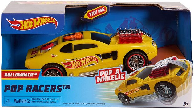 Моторизированная машинка Хот Вилс со светом и звуком Hot Wheels Poppin Wheelie Cars Hollowback изображение 1