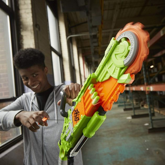 Бластер Нерф Зомби Страйк Бензопила Ударный мозг Nerf Zombie Strike Brainsaw Blaster B3569 изображение 6