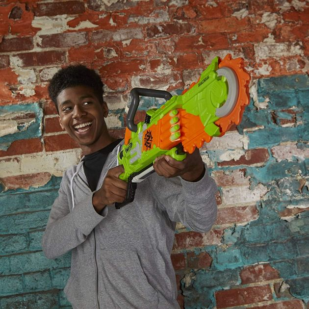 Бластер Нерф Зомби Страйк Бензопила Ударный мозг Nerf Zombie Strike Brainsaw Blaster B3569 изображение 7