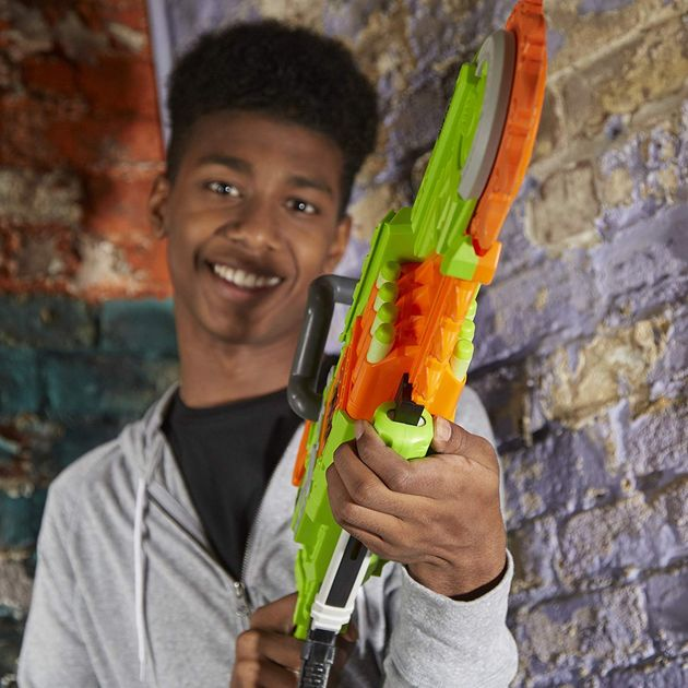 Бластер Нерф Зомби Страйк Бензопила Ударный мозг Nerf Zombie Strike Brainsaw Blaster B3569 изображение 8