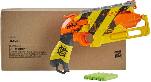 Бластер Нерф Зомби Страйк Хаммершот желтый NERF Zombie Strike Hammershot изображение 1