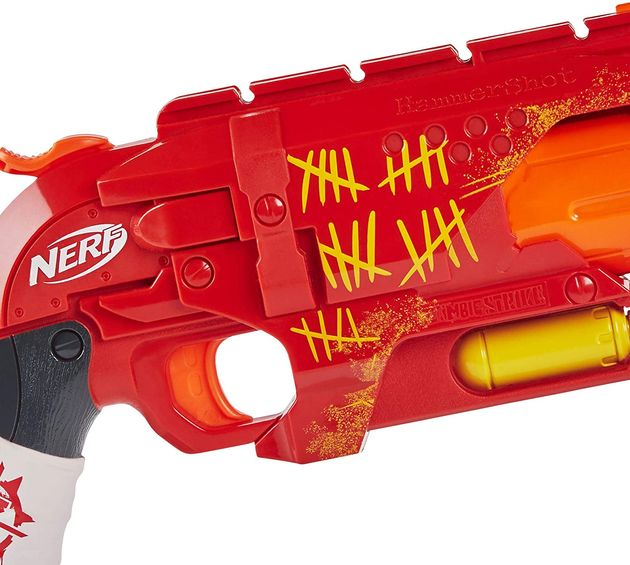 Бластер Нерф Зомби Страйк Хаммершот красный NERF Zombie Strike Hammershot изображение 2