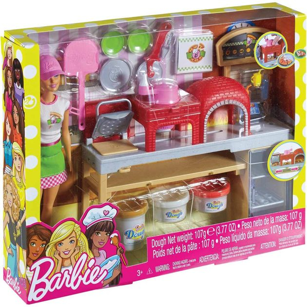 Игровой набор Пицца-шеф с пластилином блондинка Barbie Pizza Chef Doll and Playset FHR09 фото 13