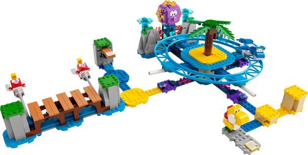 Конструктор Лего Дополнительный набор Пляжное веселье огромного ежа Lego Super Mario (536 дет) изображение 1