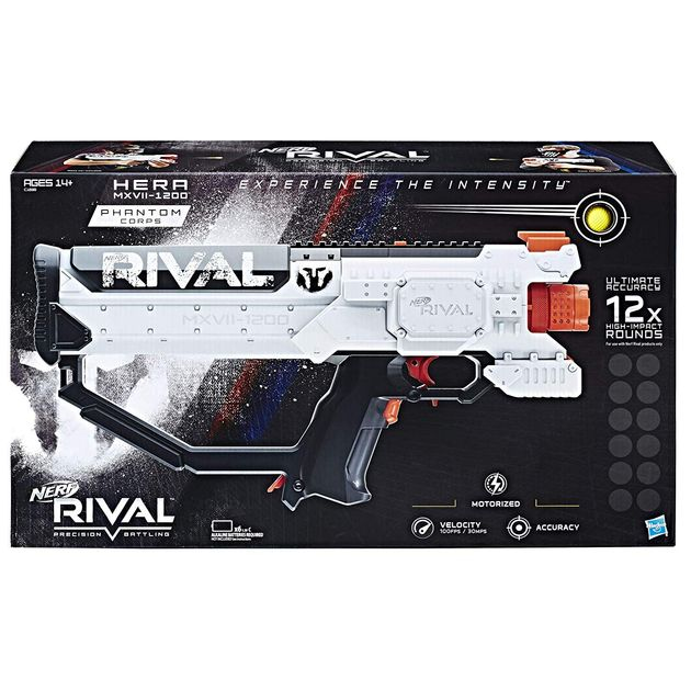 Бластер Нерф Райвал Фантом Корпс Гера NERF Rival Hera Mxvii 1200 White Combat Blaster C1698 изображение 2