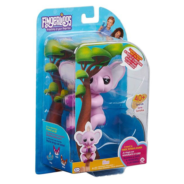 Интерактивная фигурка слоненок Нина Фингерлингс WowWee Fingerlings Baby Elephant - Nina (Pink) 3597 изображение 5