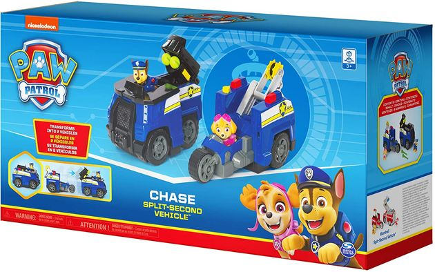 Игровой набор Суперкоманда Скай и Гонщик Paw Patrol Chase Split-Second 2-in-1 Transforming Police изображение 5