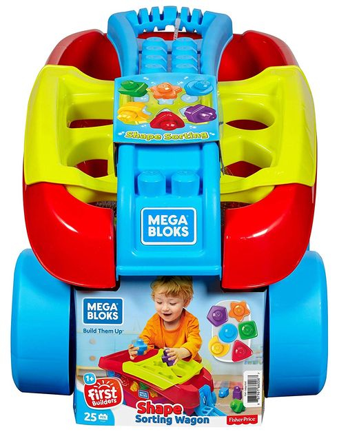 Тележка-каталка-сортер Building Basics Shape Sorting Wagon Building Set Classic фото 1