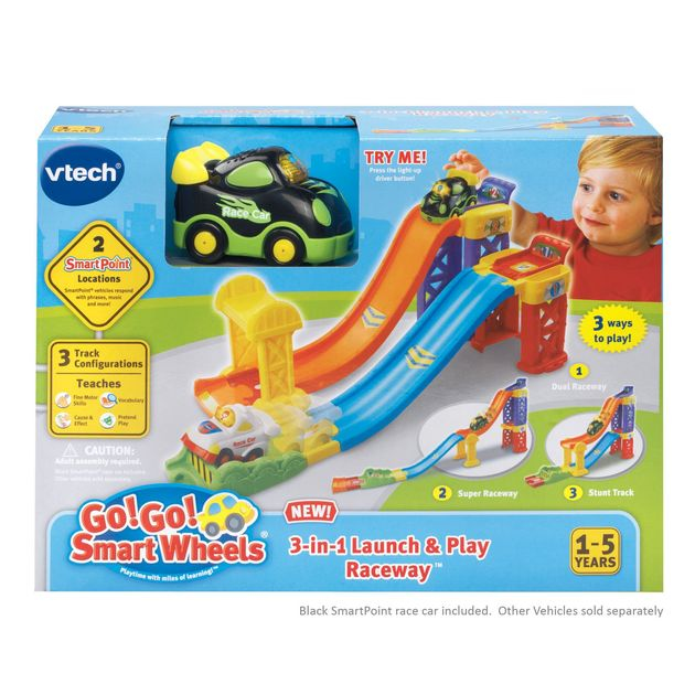 Трек для малышей скоростной спуск VTech Go! Go! Smart Wheels 3-in-1 Launch and Play Raceway 80-164700 изображение 6