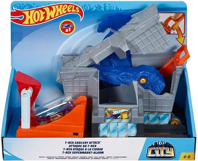 Трек Атака ти-рекса Hot Wheels City Nemesis Attack Set GBF92 изображение 1
