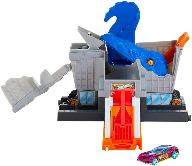 Трек Атака ти-рекса Hot Wheels City Nemesis Attack Set GBF92 изображение 5