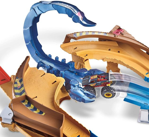 Трек Хот Вилс Жало Скорпиона Hot Wheels Monster Trucks Scorpion Playset изображение 2