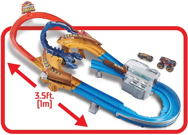 Трек Хот Вилс Жало Скорпиона Hot Wheels Monster Trucks Scorpion Playset изображение 4