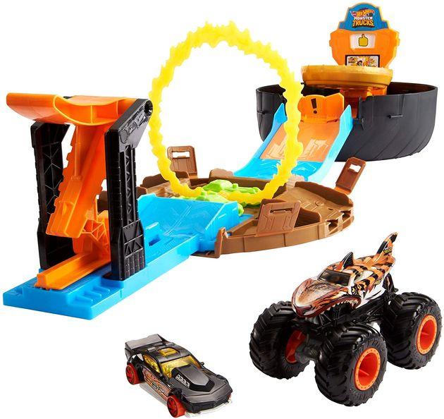 Трек Хот Вилс Трюки в шине Hot Wheels Monster Trucks изображение 