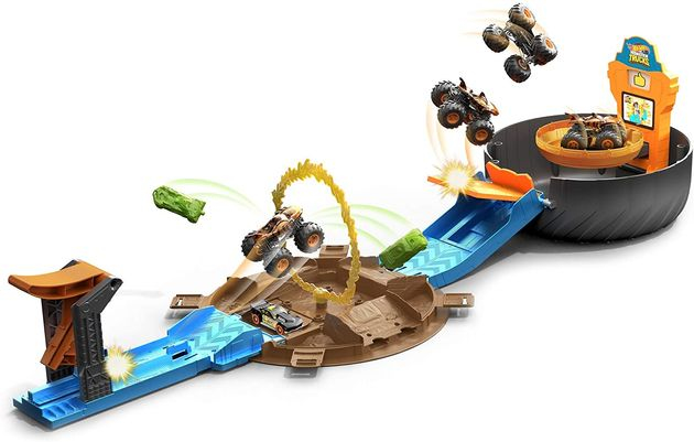 Трек Хот Вилс Трюки в шине Hot Wheels Monster Trucks изображение 2