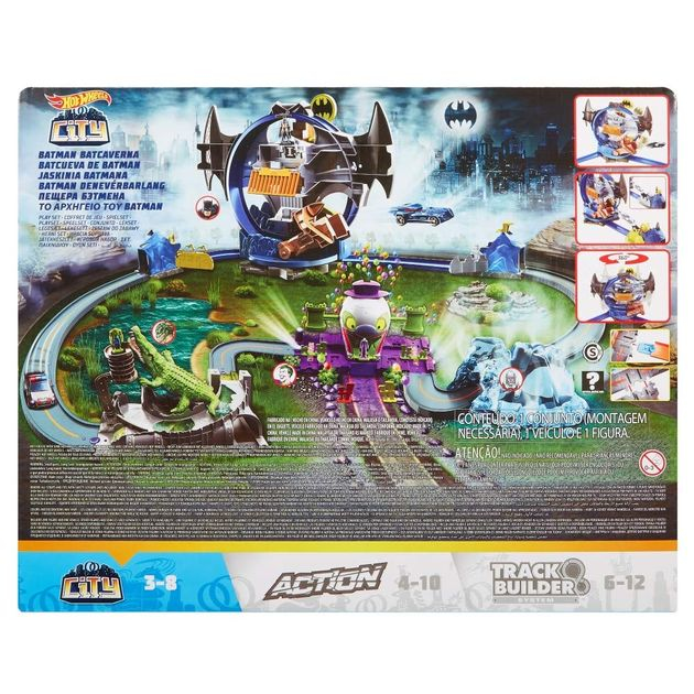 Трек Хот Вилс Убежище Бэтмена Hot Wheels City Batman Batcave Track GBW55 изображение 4