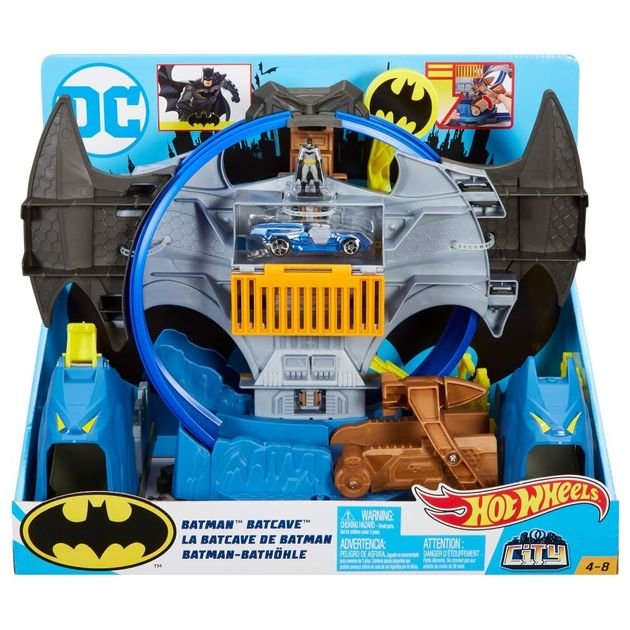 Трек Хот Вилс Убежище Бэтмена Hot Wheels City Batman Batcave Track GBW55 изображение 1