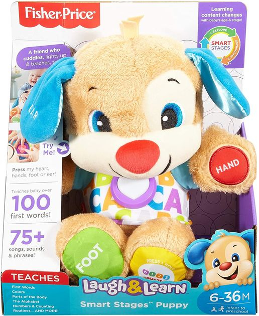 Интерактивная игрушка Умный щенок Фишер Прайс Fisher-Price Laugh & Learn Smart Stages Puppy изображение 6