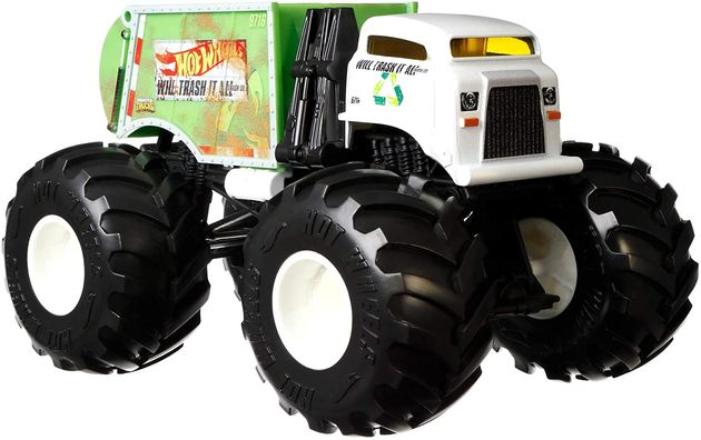 Джип-внедорожник Мусоровоз Хот Вилс Hot Wheels Monster Trucks Will Trash It All изображение 2