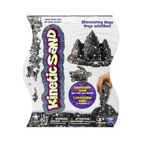 Фото2 Песок для детского творчества - KINETIC SAND METALLIC (черный, 454 г) Каталог
