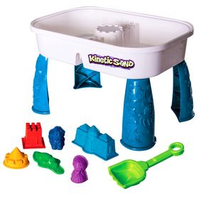  Набор песка для детского творчества - KINETIC SAND TABLE (голубой,натур.,1360г, стол для игры,аксес) Каталог