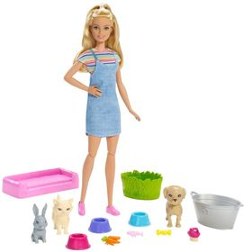 Игровой набор Барби Купай и играй Уход за животными изображение 5