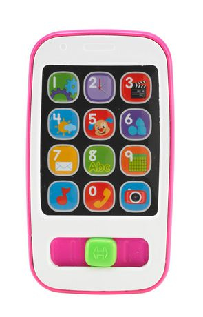 Музыкальный телефон розовый Fisher-Price Laugh & Learn Baby & Toddler Toy Smart Phone изображение 2