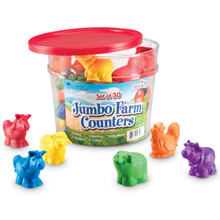 Набор фигурок для счета Ферма Learning Resources Jumbo Farm Counter 30 шт