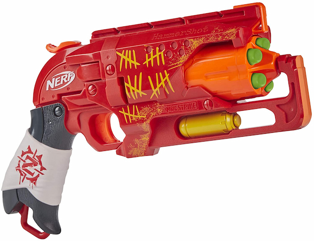 Бластер Нерф Зомби Страйк Хаммершот красный NERF Zombie Strike Hammershot изображение 