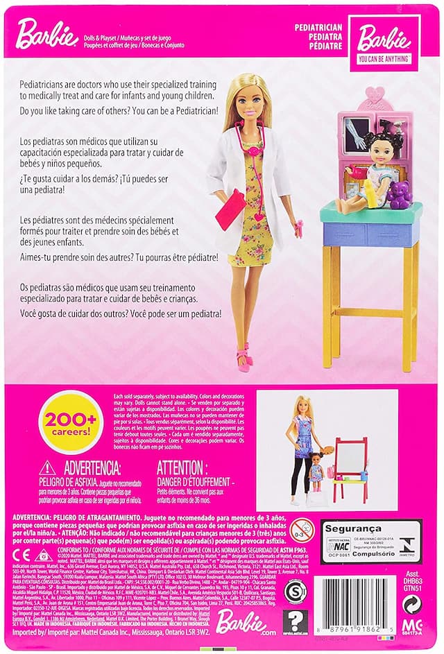 Игровой набор Барби Педиатр блондинка Barbie Pediatrician Playset изображение 5