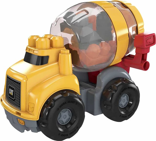 Конструктор Бетономешалка Mega Bloks CAT Cement Mixer with Big Building Blocks изображение 3