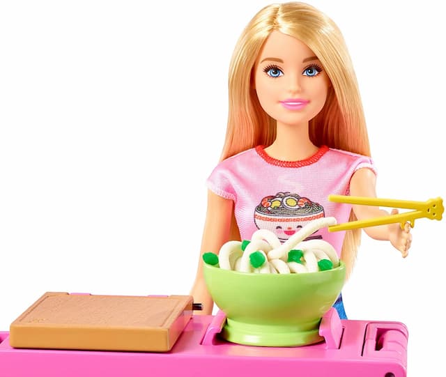 Игровой набор Барби Приготовление лапши Barbie Noodle Bar Playset with Blonde Doll  2