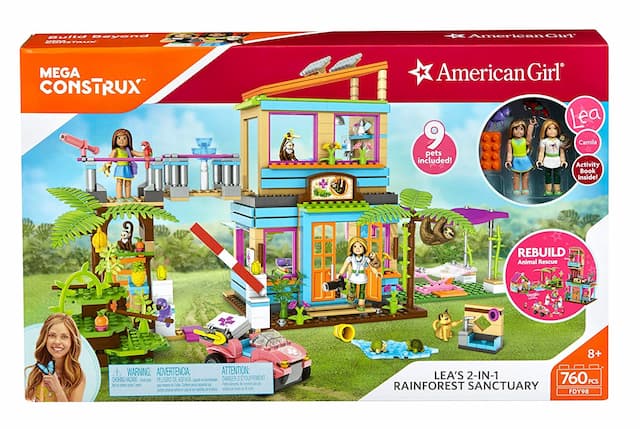 Конструктор Приют для животных Леи в тропическом лесу Mega Construx American Girl Lea's 2-In-1 Rainforest Sanctuary FDY98 изображение 2