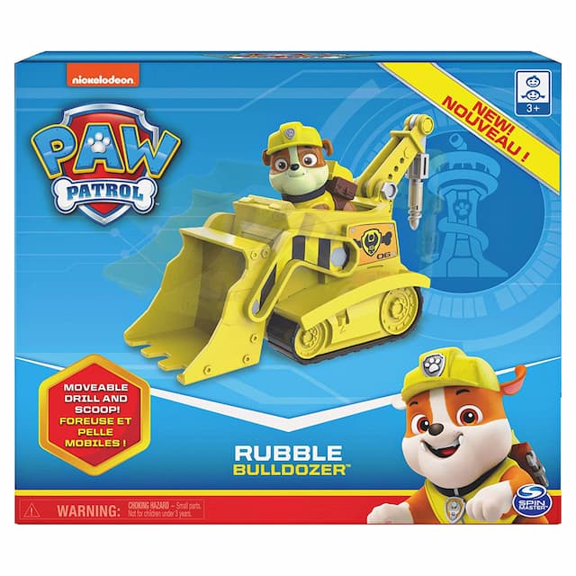 Игровой набор Крепыш с бульдозером и буром Щенячий патруль/Paw Patrol - Rubble's Diggin' Bulldozer - Figure and Vehicle изображение 2