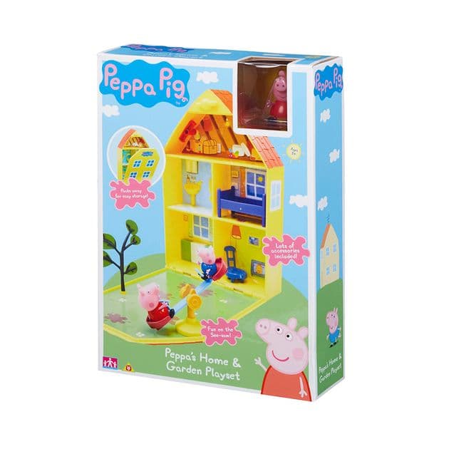 Фото7 Игровой набор Peppa - ДОМ ПЕППЫ С ЛУЖАЙКОЙ (домик с аксессуарами, 2 фигурки) Каталог