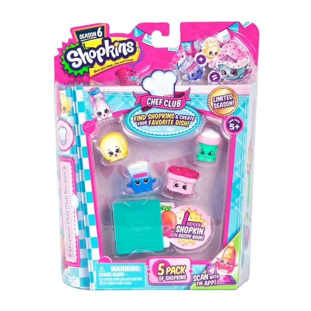 Фото2 Набор фигурок SHOPKINS S6 серии "Шеф-клуб" –  5 ДРУЗЕЙ ШОПКИНС (5 шопкинсов, книга рецептов) Каталог