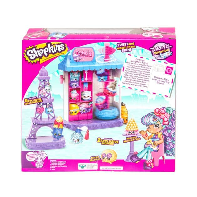 Фото5 Игровой набор SHOPKINS S8 серии "Кругосв. путешествие"-ПАРИЖСКОЕ КАФЕ(с акс.,2 экскл. и 4мини-шопк.) Каталог