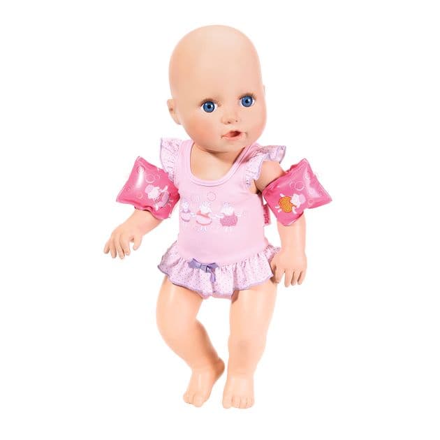 Фото2 Интерактивная кукла BABY ANNABELL - НАУЧИ МЕНЯ ПЛАВАТЬ (43 см, с аксессуарами, плавает в воде) Каталог