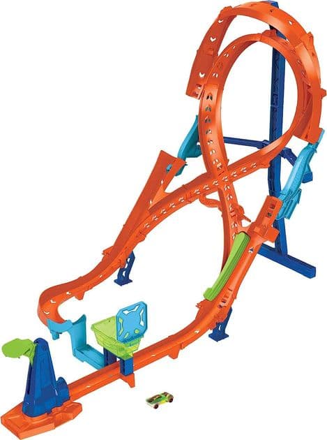 Hot Wheels Toy Car Track Set with Figure-8 Jump зображення