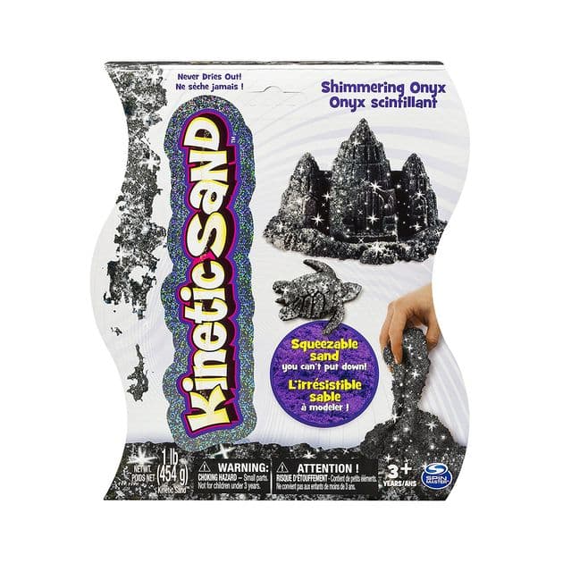 Фото2 Песок для детского творчества - KINETIC SAND METALLIC (черный, 454 г) Каталог