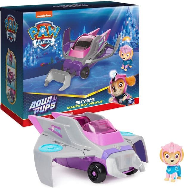 Paw Patrol Aqua Pups Skye Transforming Manta Ray Vehicle