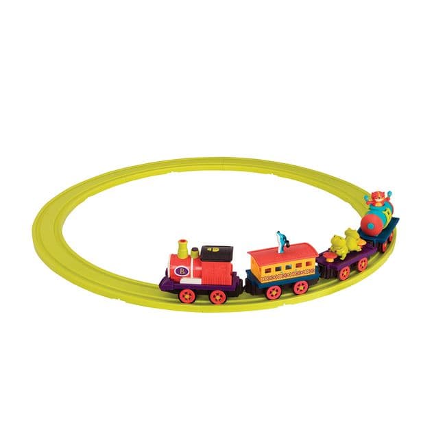 Фото3 Игровой набор с железной дорогой - БАТТАТОЭКСПРЕСС (свет,звук,водяной пар,4 вагончика, диаметр 91см) Каталог